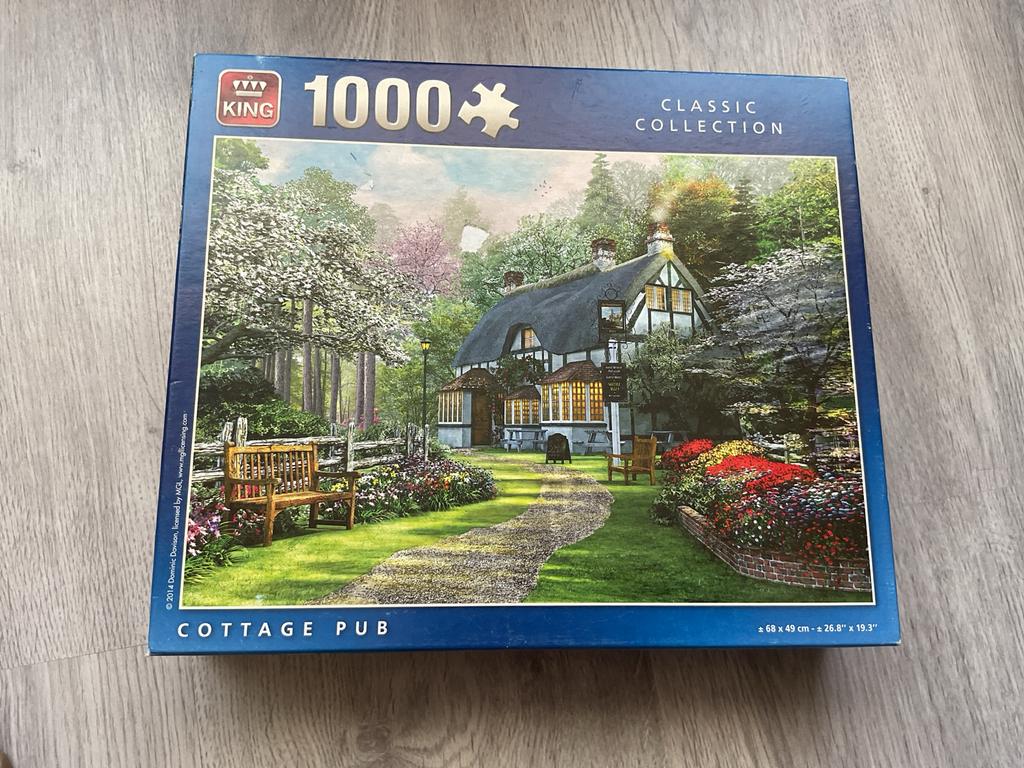 King Legpuzzel Cottage Pub 1000 stukjes, Ophalen, 500 t/m 1500 stukjes, Zo goed als nieuw, Legpuzzel