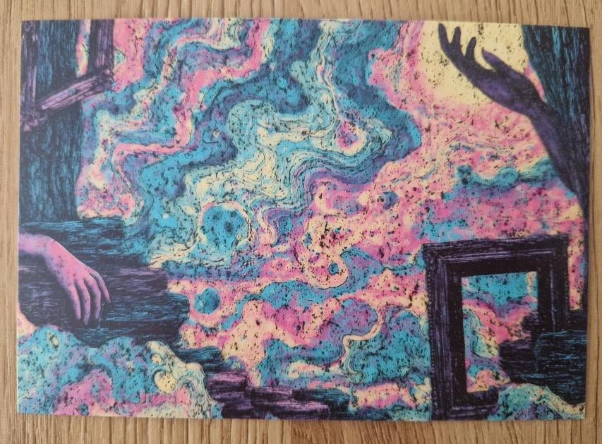 Surrealistisch Illusie Abstract 17 Ansichtkaart, Verzenden, 1980 tot heden, Ongelopen, Sterren en Beroemdheden