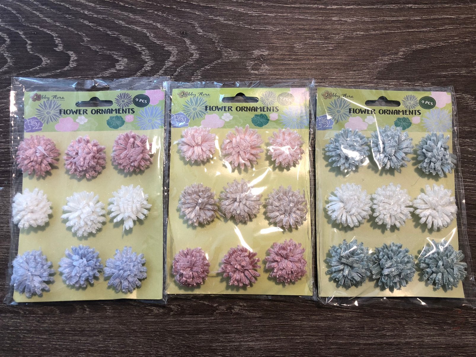 Stoffen bloemen embellishments voor kaart scrapbook, Hobby en Vrije tijd, Ophalen of Verzenden, Zo goed als nieuw, Frame of Mal