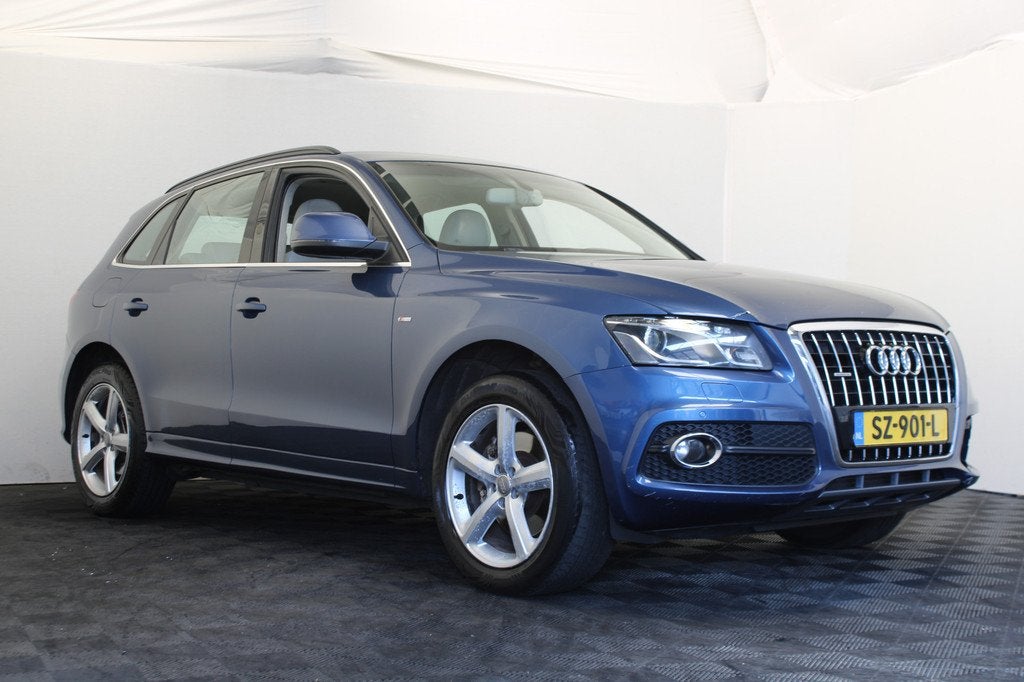 Audi Q5 3.0 TDI quattro Pro Line read text,zie tekst, Auto's, Audi, Euro 5, Gebruikt, Beige, Blauw
