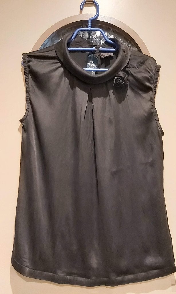 feestelijke blouse - top, mt 38, Giovane, 95% zijde, Kleding | Dames, Maat 38/40 (M), Zwart, Ophalen of Verzenden, Zo goed als nieuw