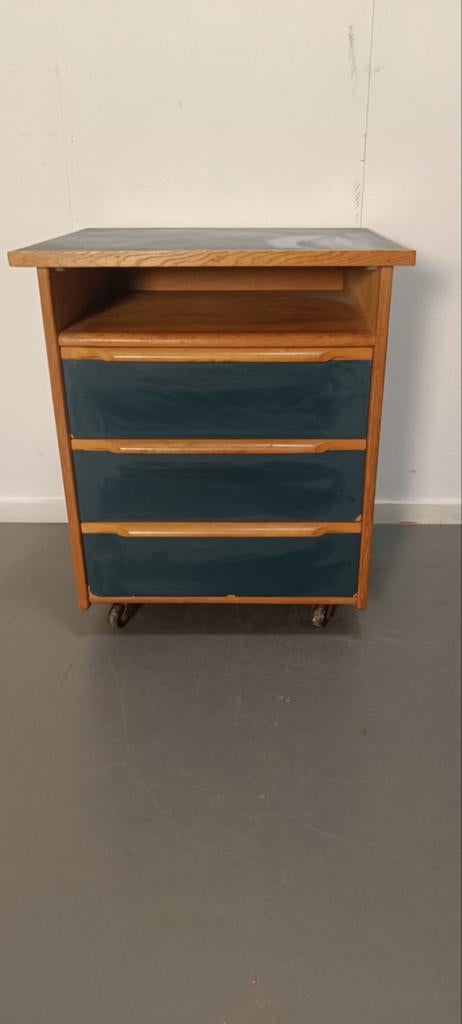 Pastoe Cees Braakman ladeblok op wielen, Ophalen, Minder dan 50 cm, Gebruikt, 3 of 4 laden