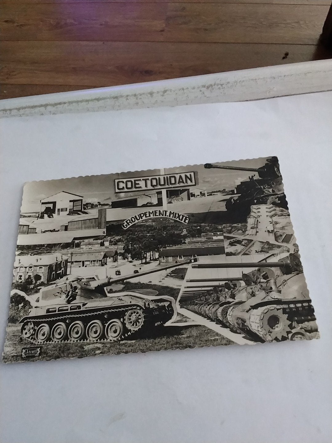 Oude Franse militaire ansichtkaart Coëtquidan (1940-1960), Ophalen of Verzenden, 1940 tot 1960, Gelopen