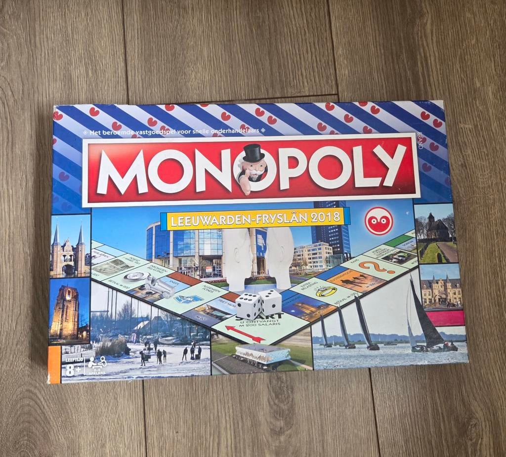 Monopoly Leeuwarden-Fryslân 2018, Hobby en Vrije tijd, Gezelschapsspellen | Bordspellen, Vijf spelers of meer, Ophalen of Verzenden