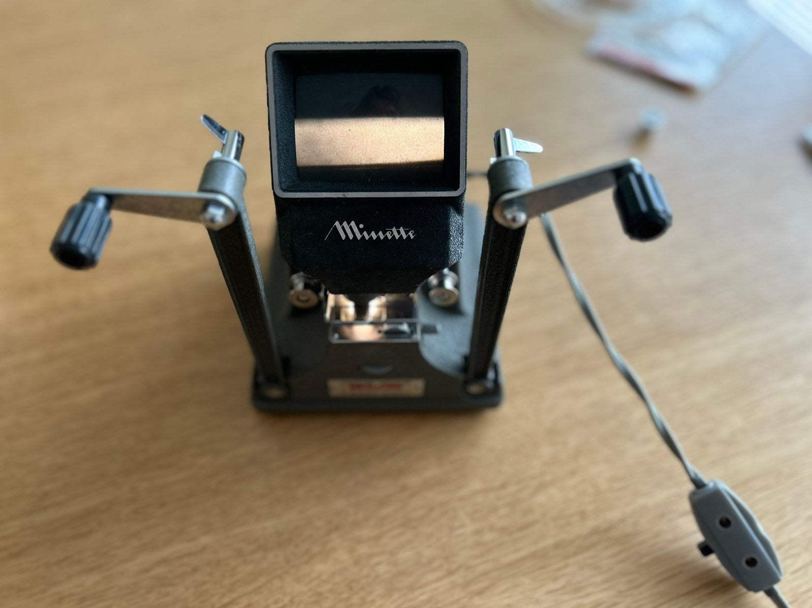 Minette Viewer Editor M-1 voor 8mm films met originele doos, Ophalen, 1960 tot 1980, Projector