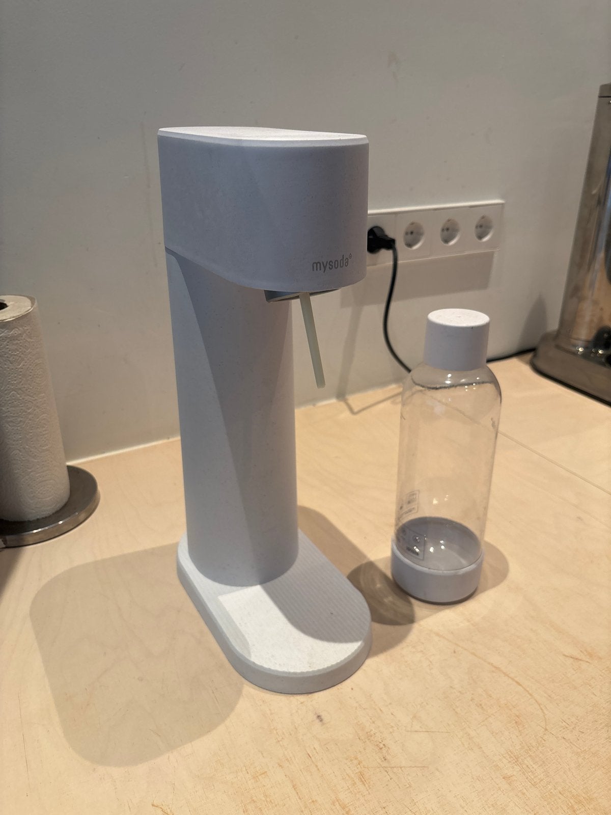 MySoda Woody bruiswatermaker met fles, Ophalen of Verzenden, Gebruikt