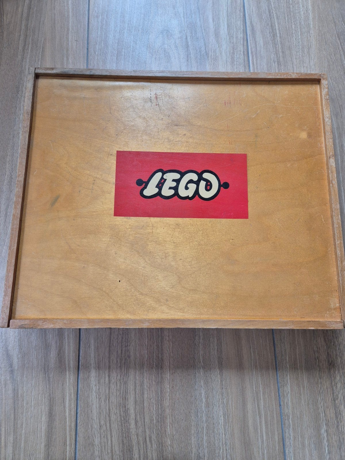 Houten lego doos, Ophalen of Verzenden, Gebruikt