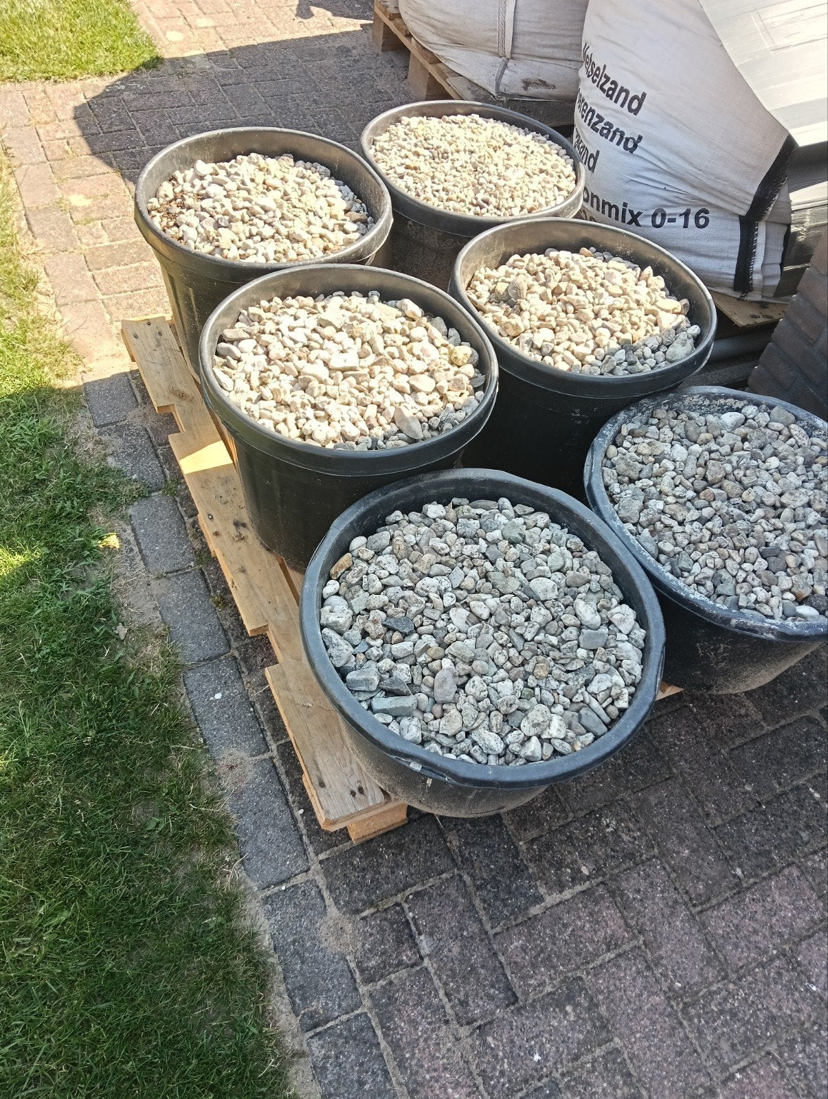Gratis; 6 kuipen grind., Tuin en Terras, Ophalen