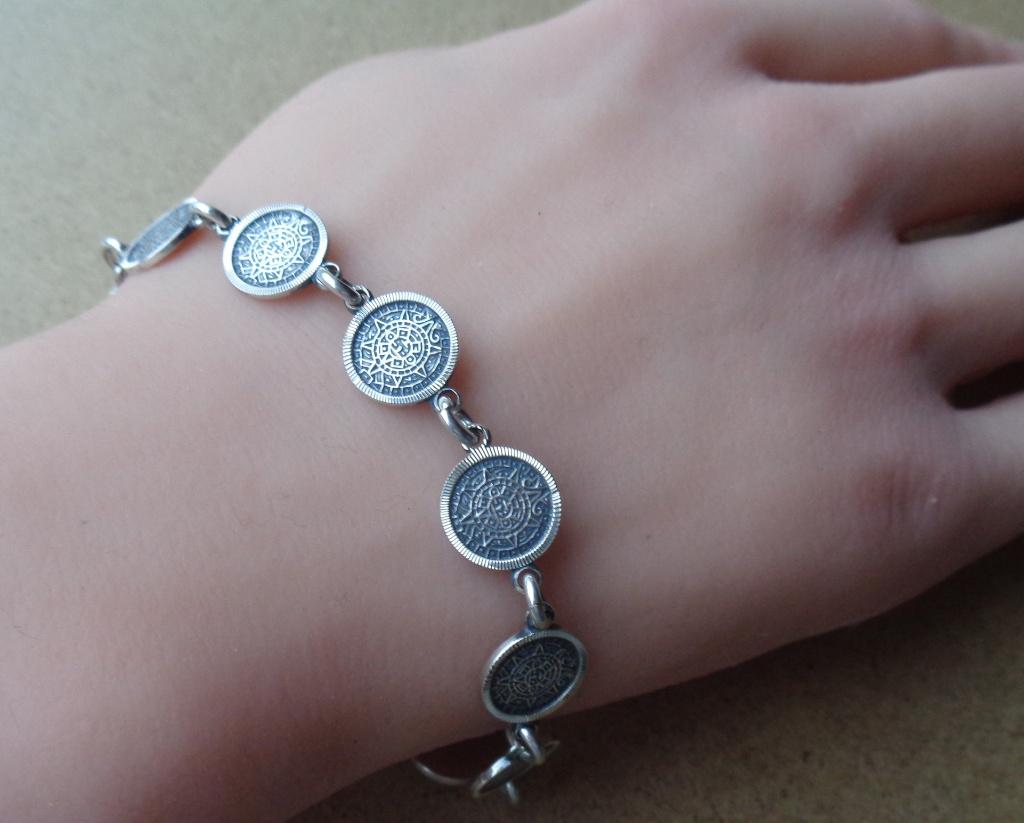 zilveren armband met Oosterse schakels [329], Verzenden, Zo goed als nieuw, Zilver, Zilver