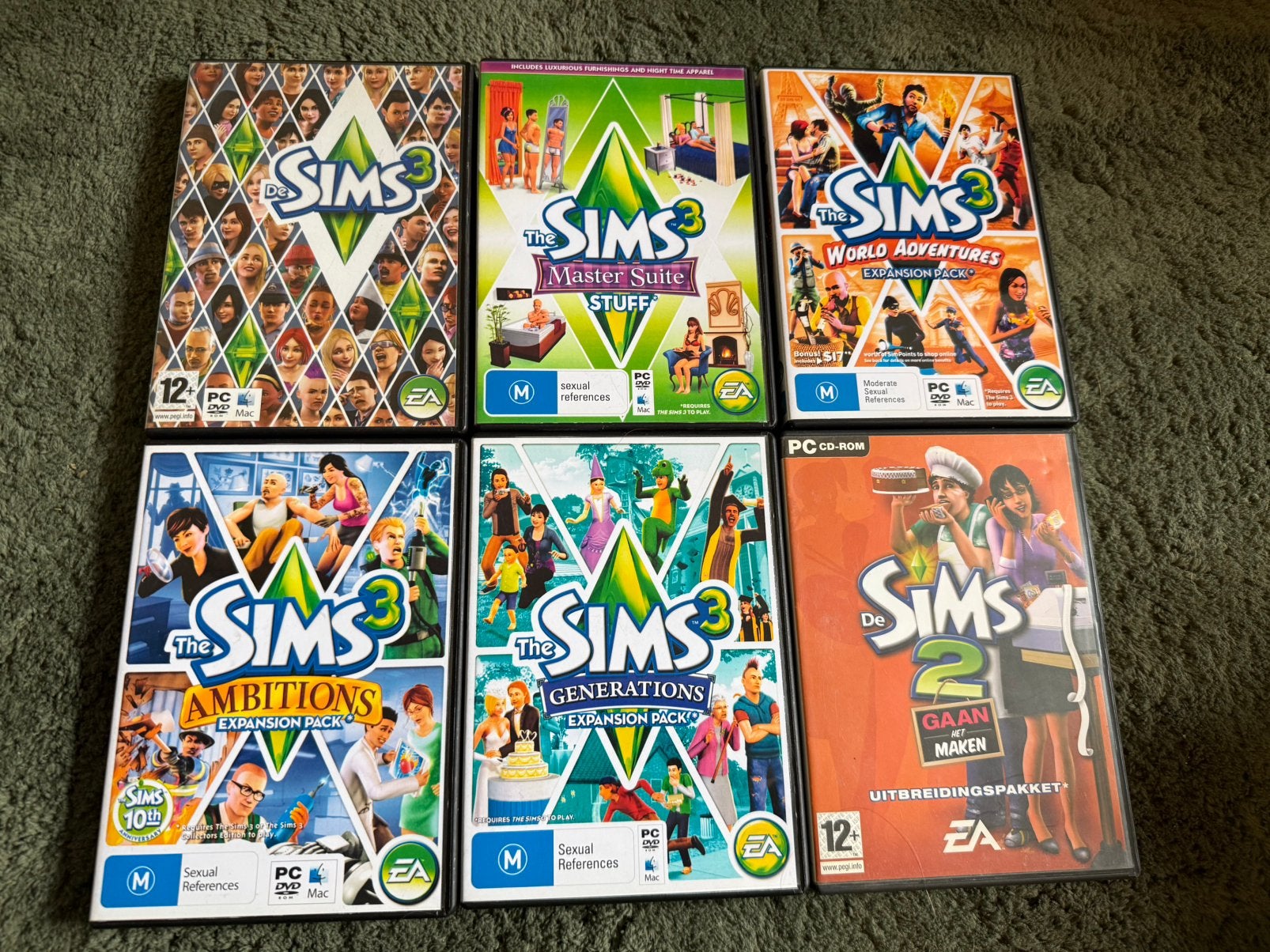 Sims 3 Discs + Sims 2 uitbreiding, Ophalen, 1 speler, Zo goed als nieuw, Vanaf 12 jaar