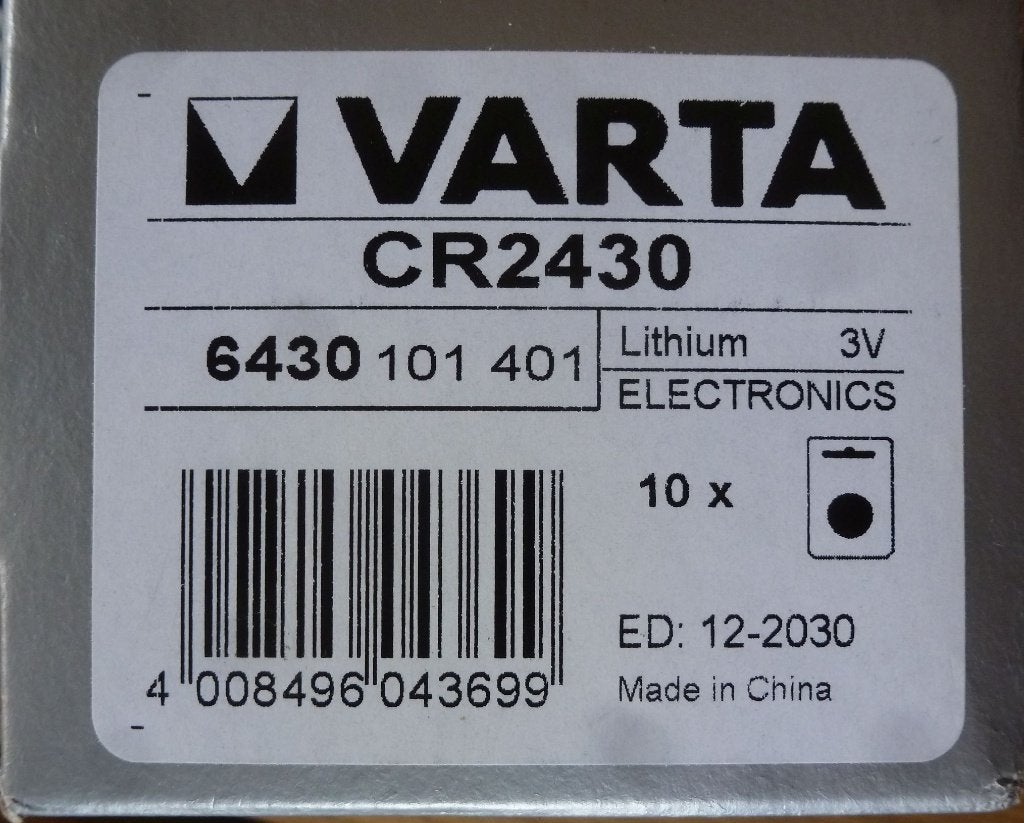 Varta batterijen CR2430 complete gesloten box met 10 st, Ophalen of Verzenden, Nieuw