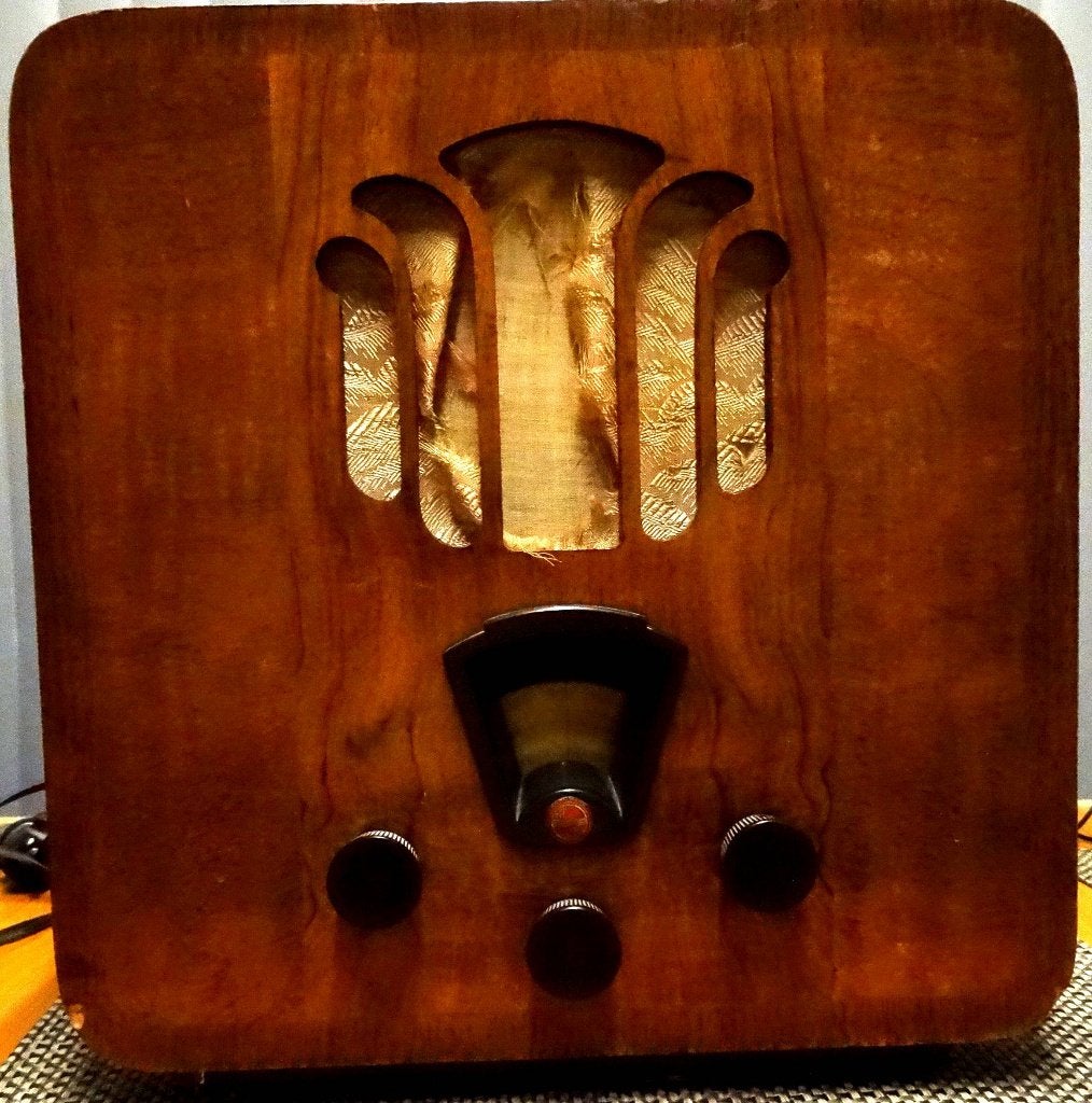 Antieke Philips buizen radio type 836A van 1934, Ophalen of Verzenden, Niet werkend, Radio