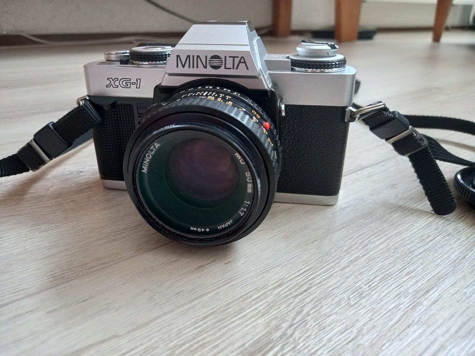 Minolta XG-1 analoge camera (body defect) - complete set, Ophalen, Zo goed als nieuw, Spiegelreflex, Minolta