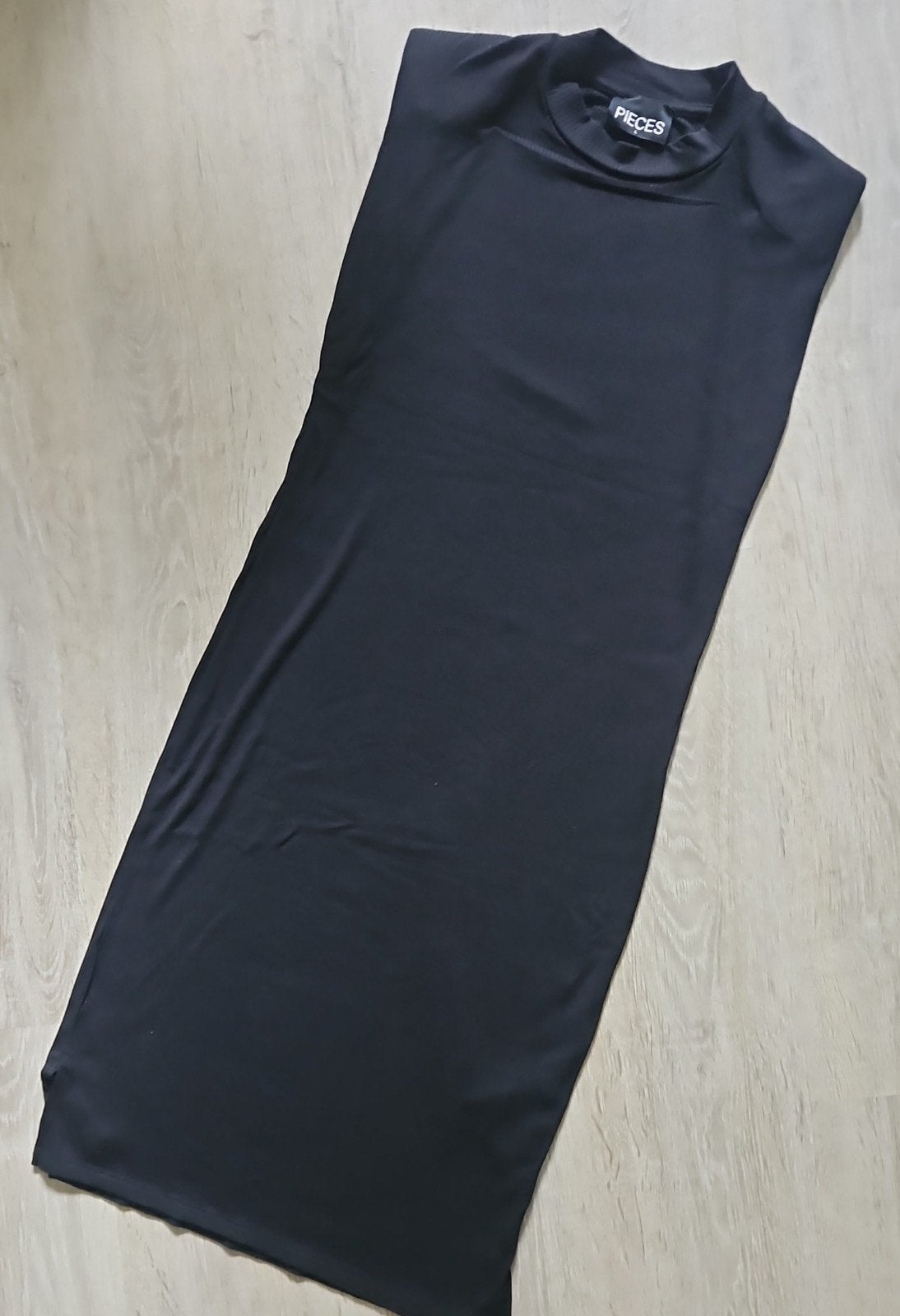 jurk jurkje van pieces stretch schoudervulling maat L, Ophalen of Verzenden, Zo goed als nieuw, Maat 38/40 (M), Boven de knie