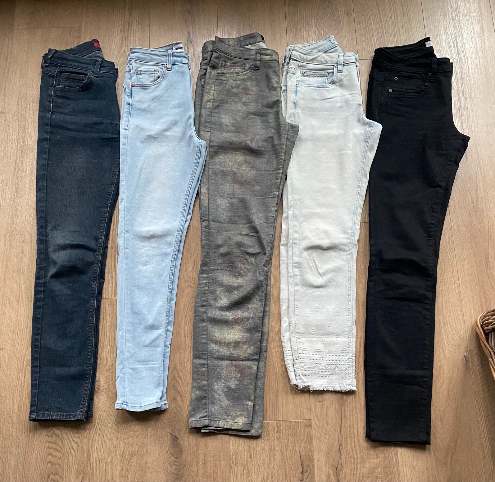 5x skinny jeans oa:RED BUTTON-BERSHKA..mt:36, B, Verzenden, A, C