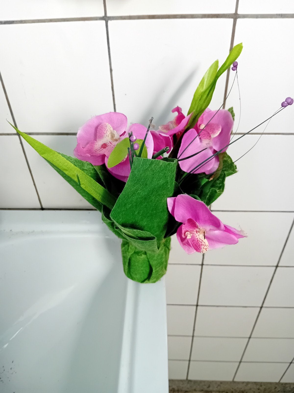Potje met kunst orchidee, Huis en Inrichting, Ophalen