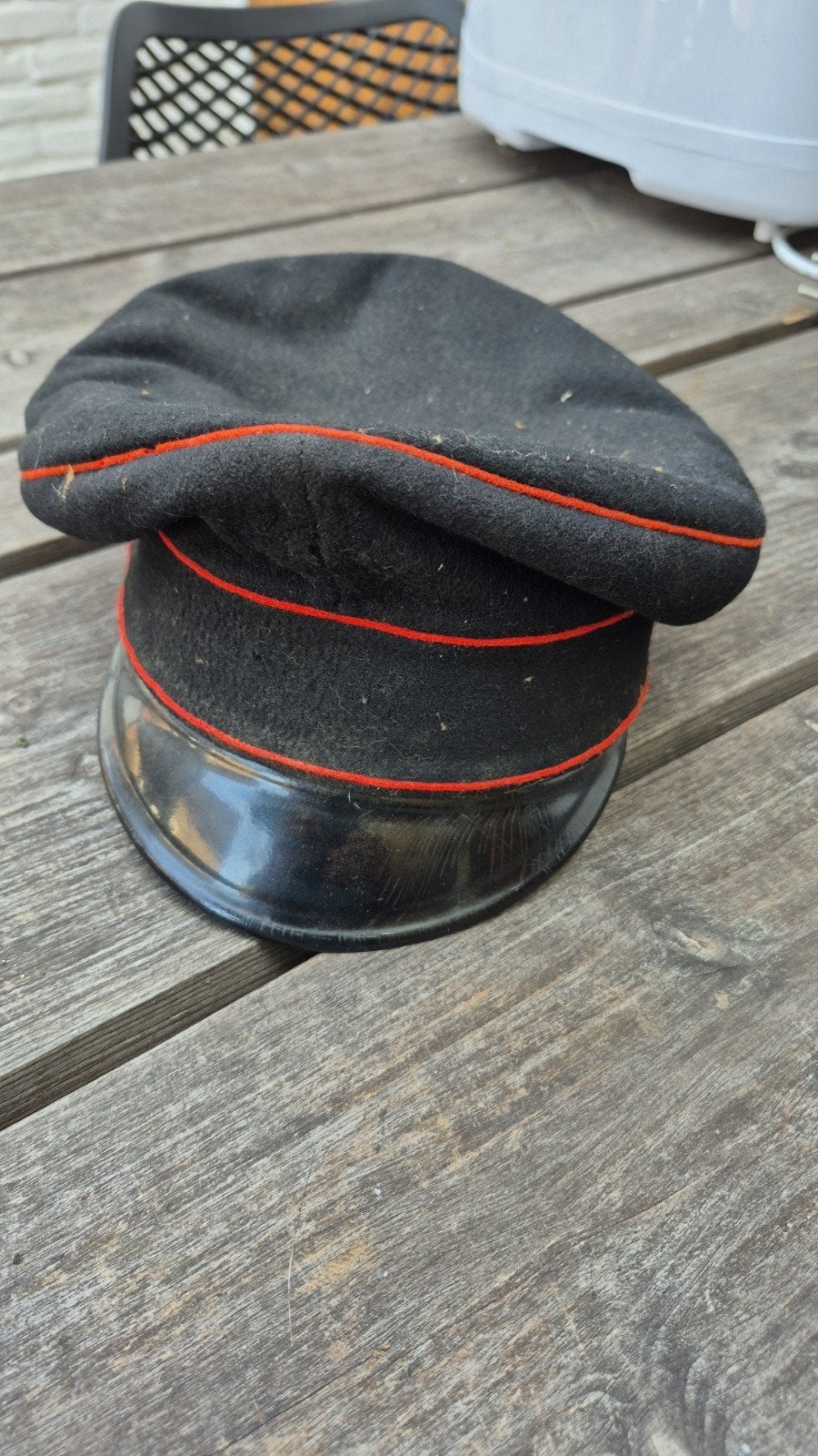 Oude Duitse Schirmmütze - Wilhelm Barth Stuttgart, Verzamelen, Militaria | Tweede Wereldoorlog, Ophalen of Verzenden, Overige soorten