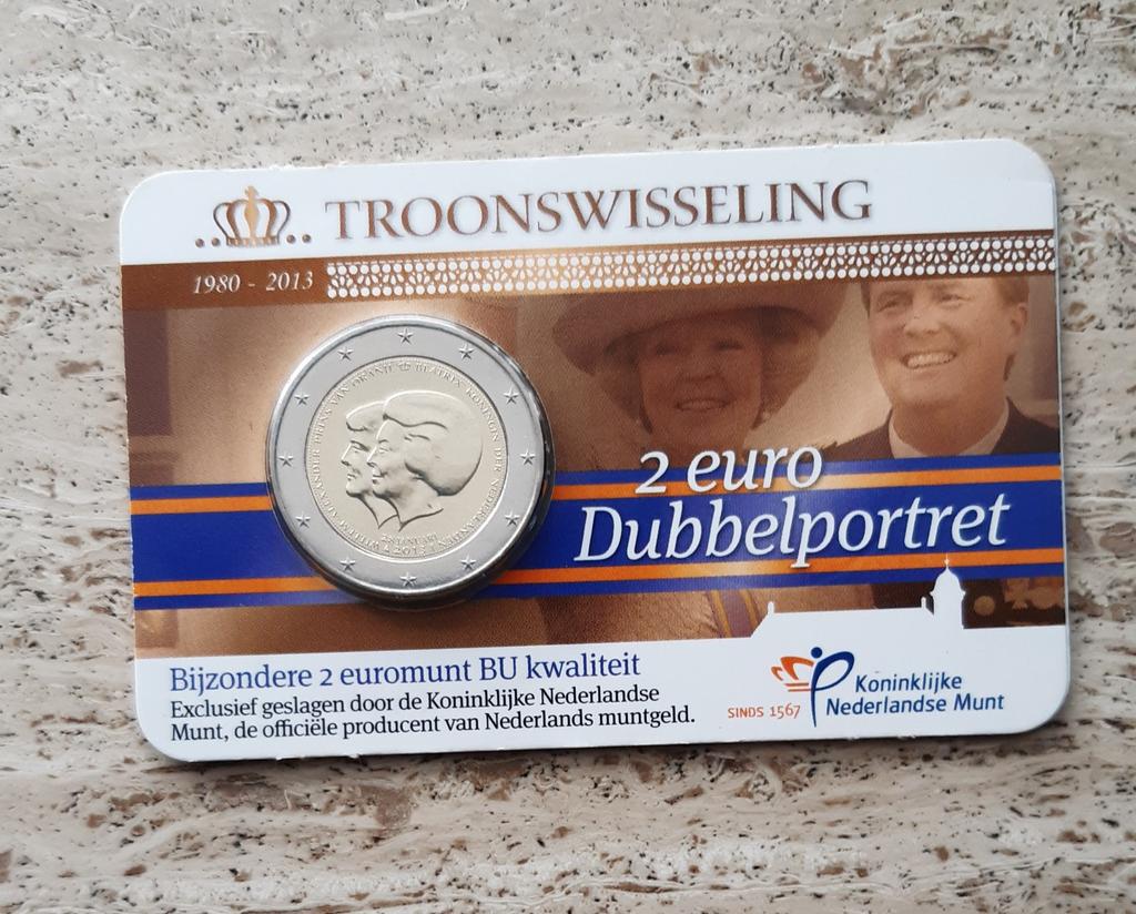Coincard 2 euromunt troonwisseling 2013 ., Ophalen