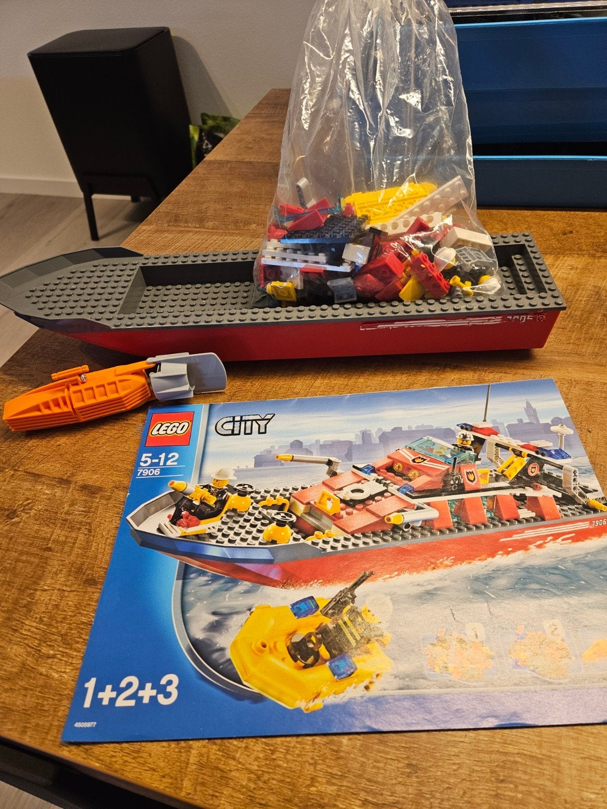 LEGO City 7906 Reddingboot met instructieboekje, incompleet, Ophalen of Verzenden, Gebruikt, Overige merken