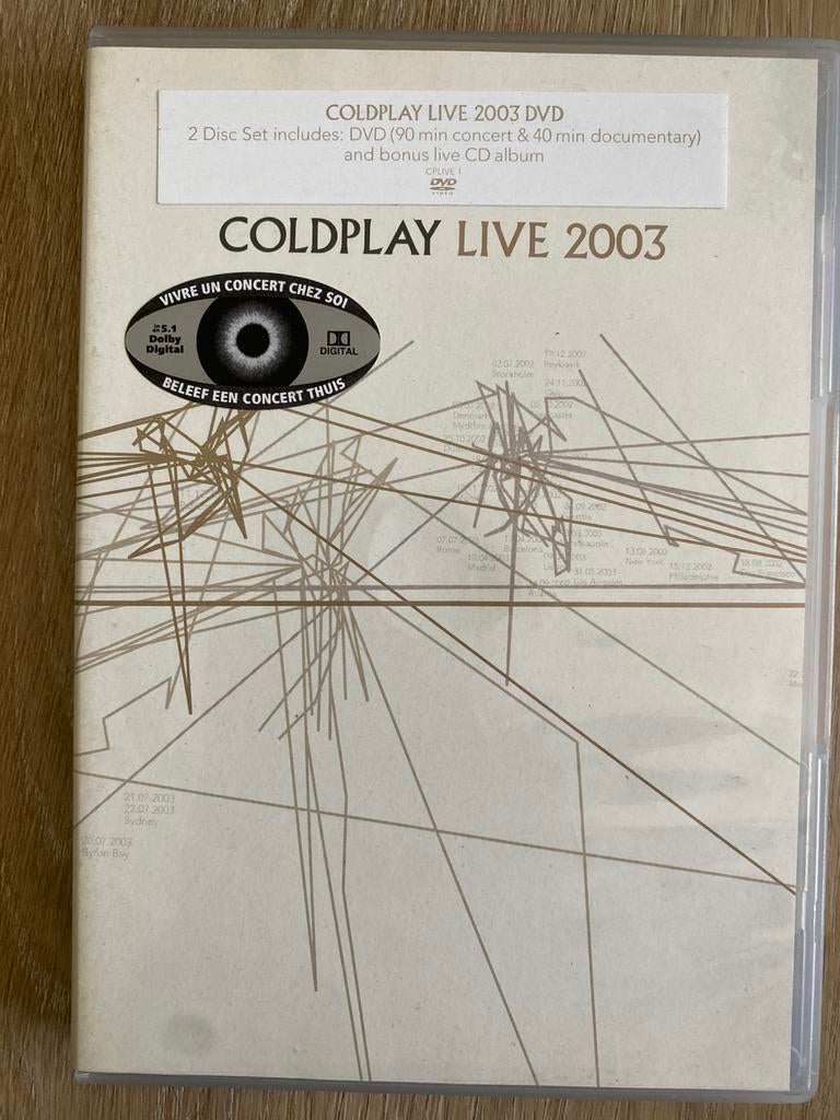 Coldplay Live CD+DVD DTS 5.1 surround Live 2003, Ophalen of Verzenden, Zo goed als nieuw, Poprock