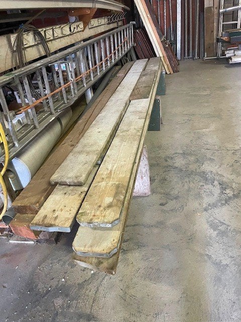 Steigerplanken, Doe-het-zelf en Verbouw, Hout en Planken, Ophalen, Gebruikt, 25 tot 50 mm, Plank