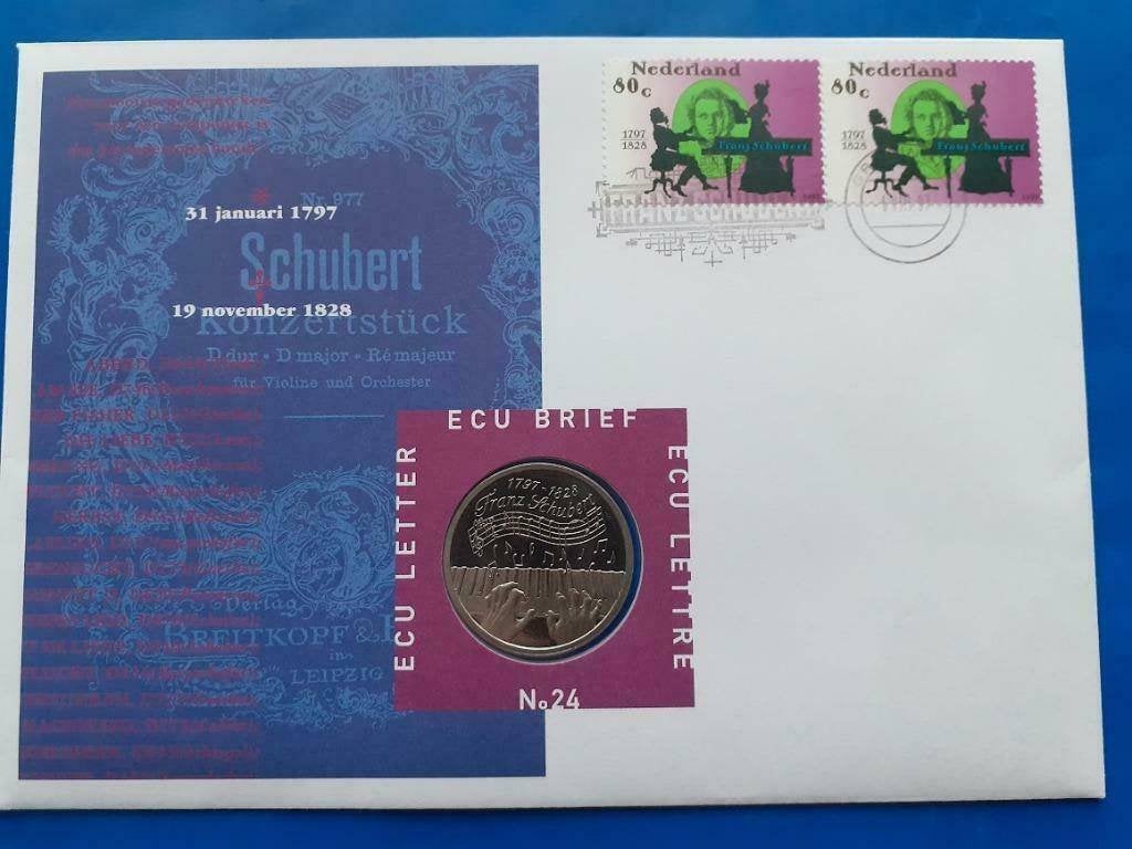 ECU brief 24 - 'Franz Schubert 1797-1828', Postzegels en Munten, Verzenden, Overige materialen, Nederland