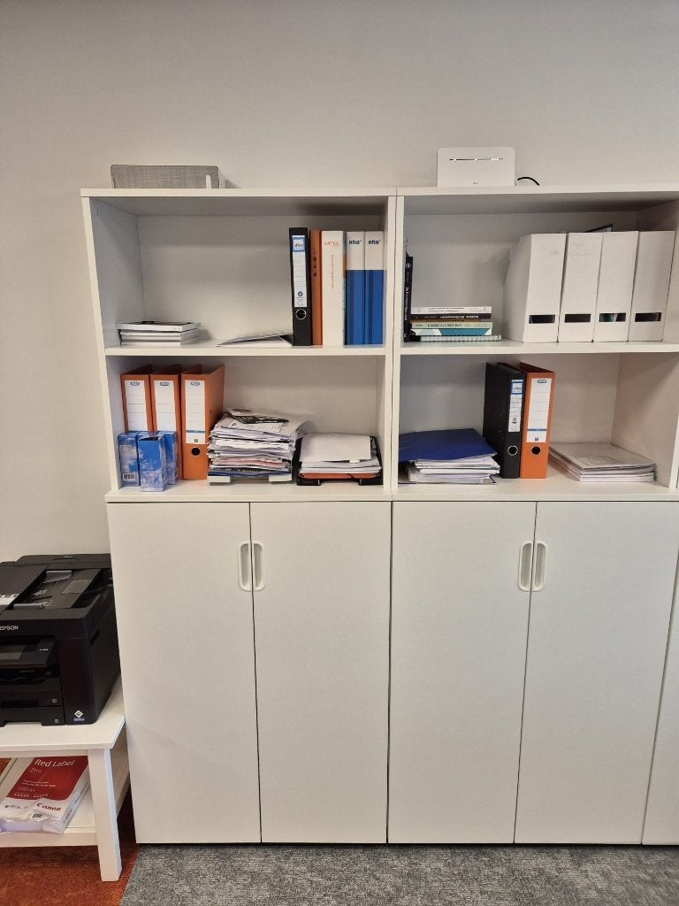 IKEA GALANT kast + bovenkast – wit – 2 stuks, Ophalen, Overige materialen, 200 cm of meer, 50 tot 100 cm
