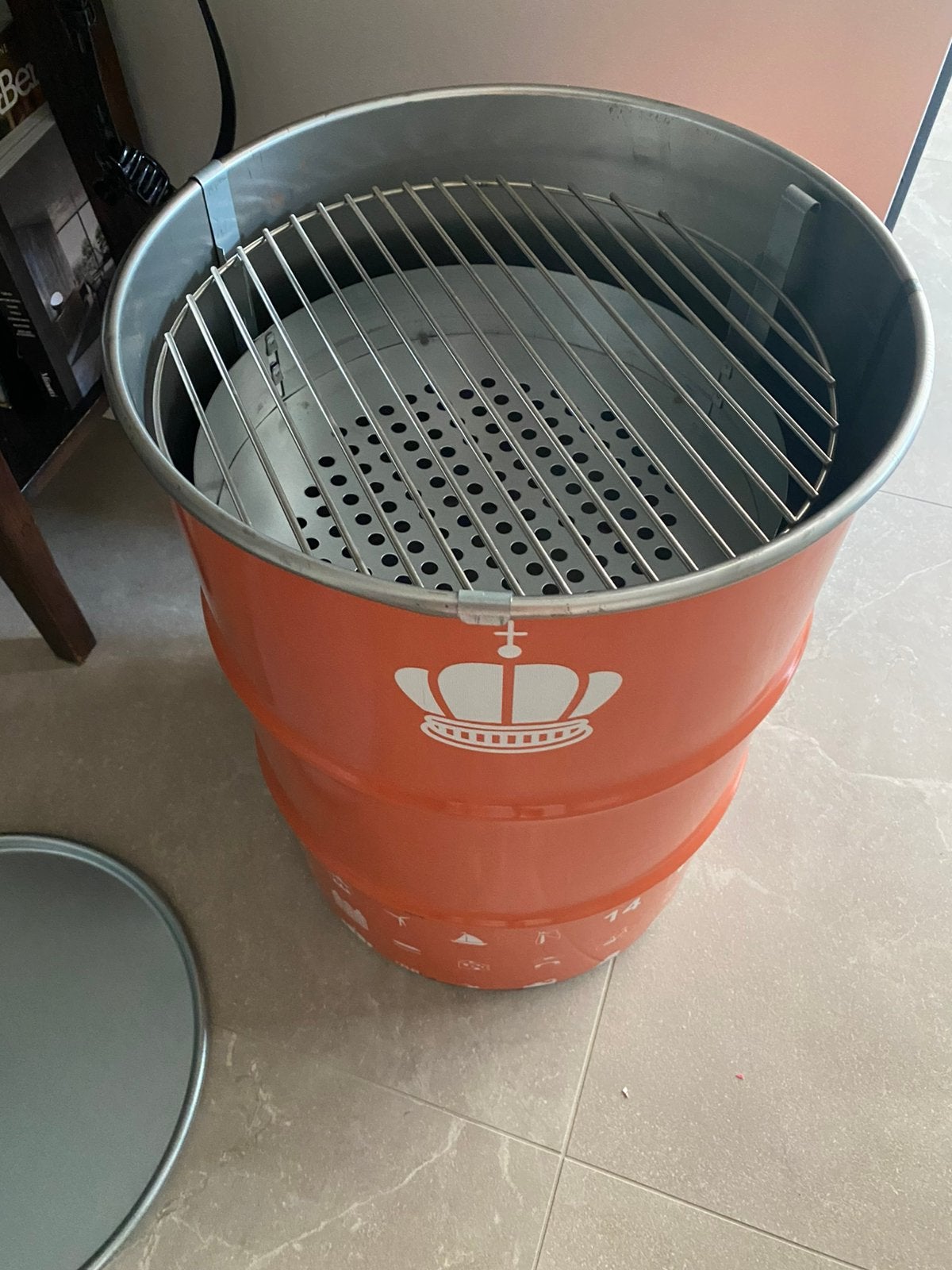Bbq drumgrill wk oranje, Ophalen, Nieuw