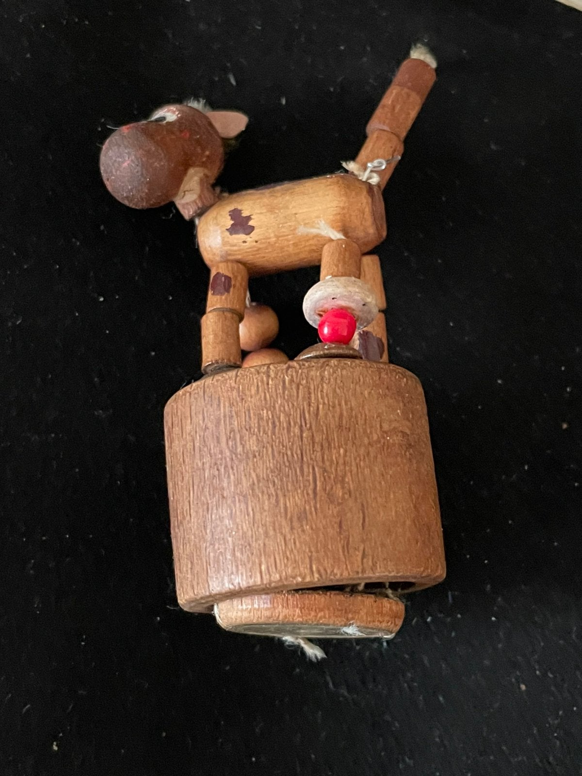 Mooi oud brocant mini pusch puppet diertje, Verzenden