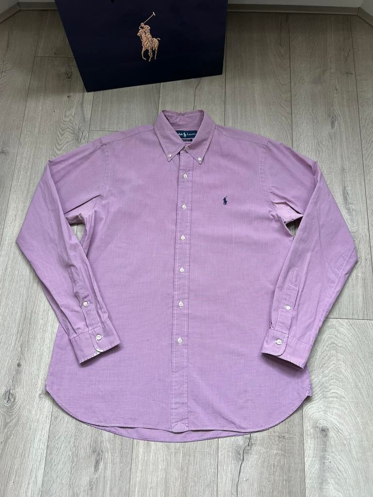 Polo Ralph Lauren Overhemd - Maat 16-35, Kleding | Heren, Overhemden, Verzenden, Zo goed als nieuw, Roze, Halswijdte 38 (S) of kleiner