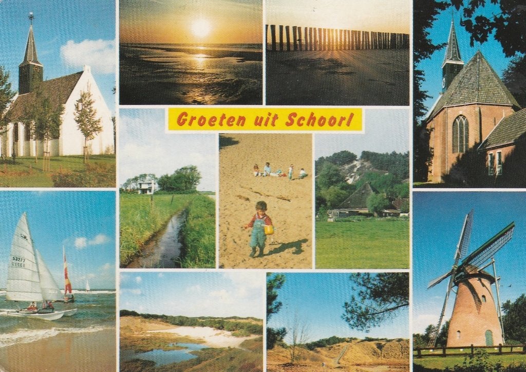 SCHOORL Kerk Strand Landschap Molen Groeten, Verzenden, 1980 tot heden, Gelopen, Noord-Holland