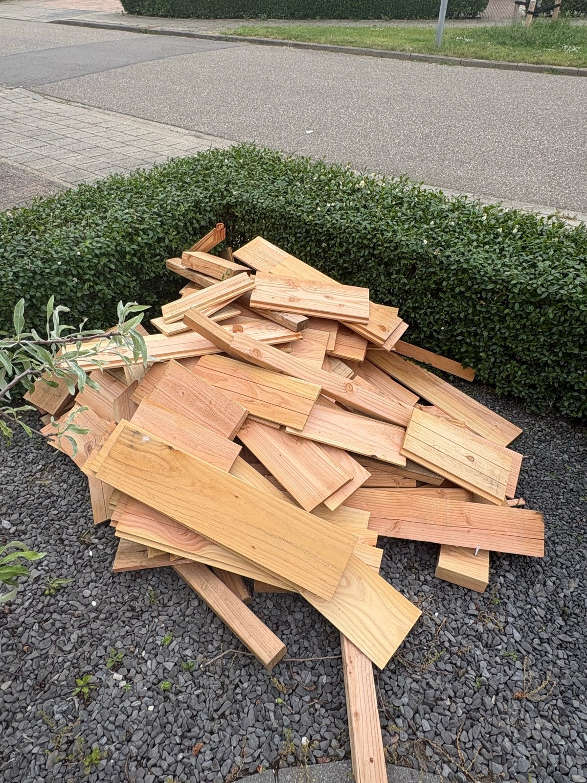 Aanmaakhout gratis af te halen, Gebruikt, 25 tot 50 mm, Grenen, Ophalen of Verzenden