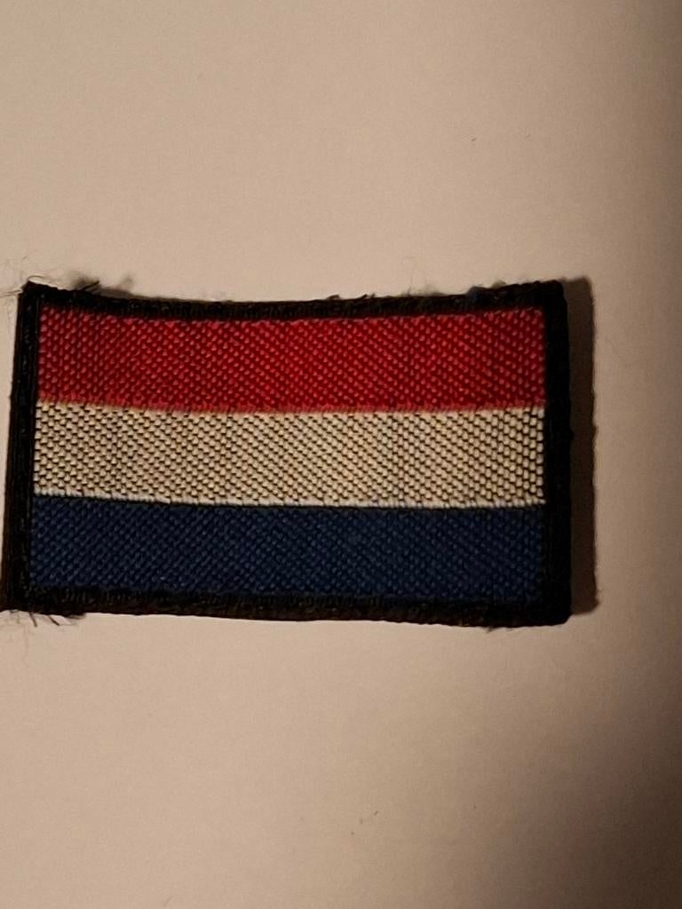 Nederlandse vlag armpatch, Ophalen of Verzenden, Landmacht, Nederland, Embleem of Badge