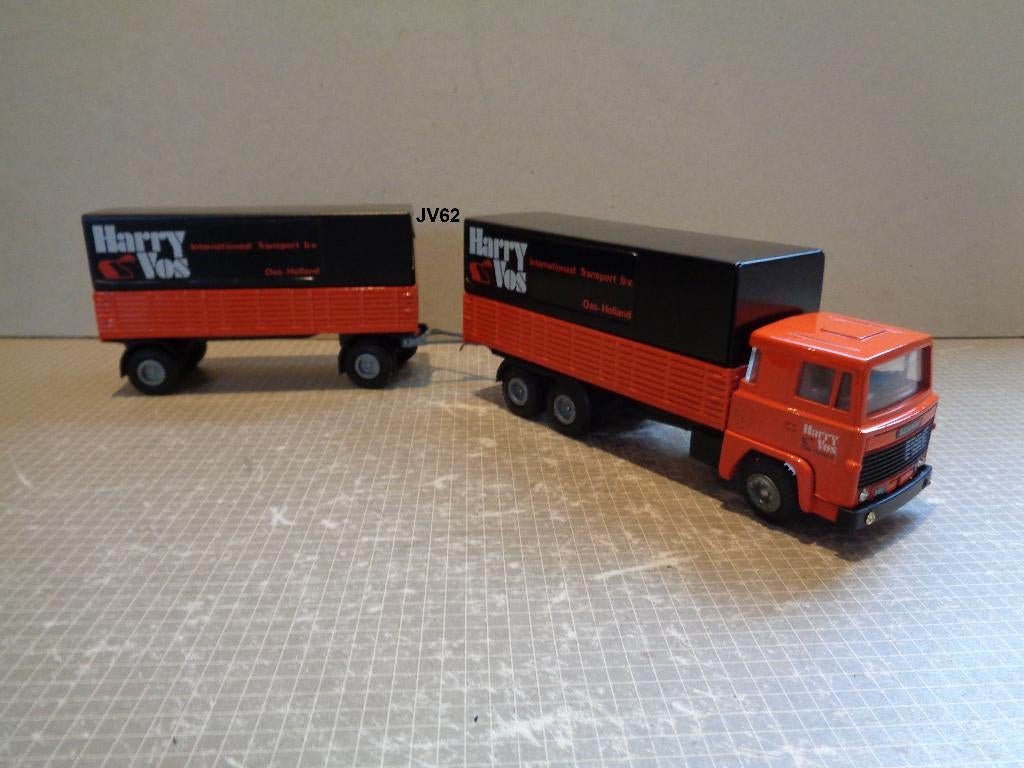 tekno scania harry vos combi in doos, Hobby en Vrije tijd, Modelauto's | 1:50, Zo goed als nieuw, Bus of Vrachtwagen, Tekno, Ophalen of Verzenden