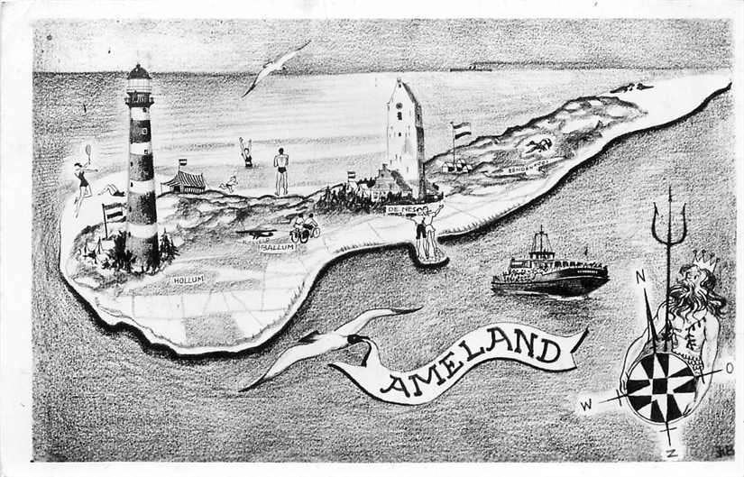 377-185-023 Ameland, Verzenden, Voor 1920, Friesland