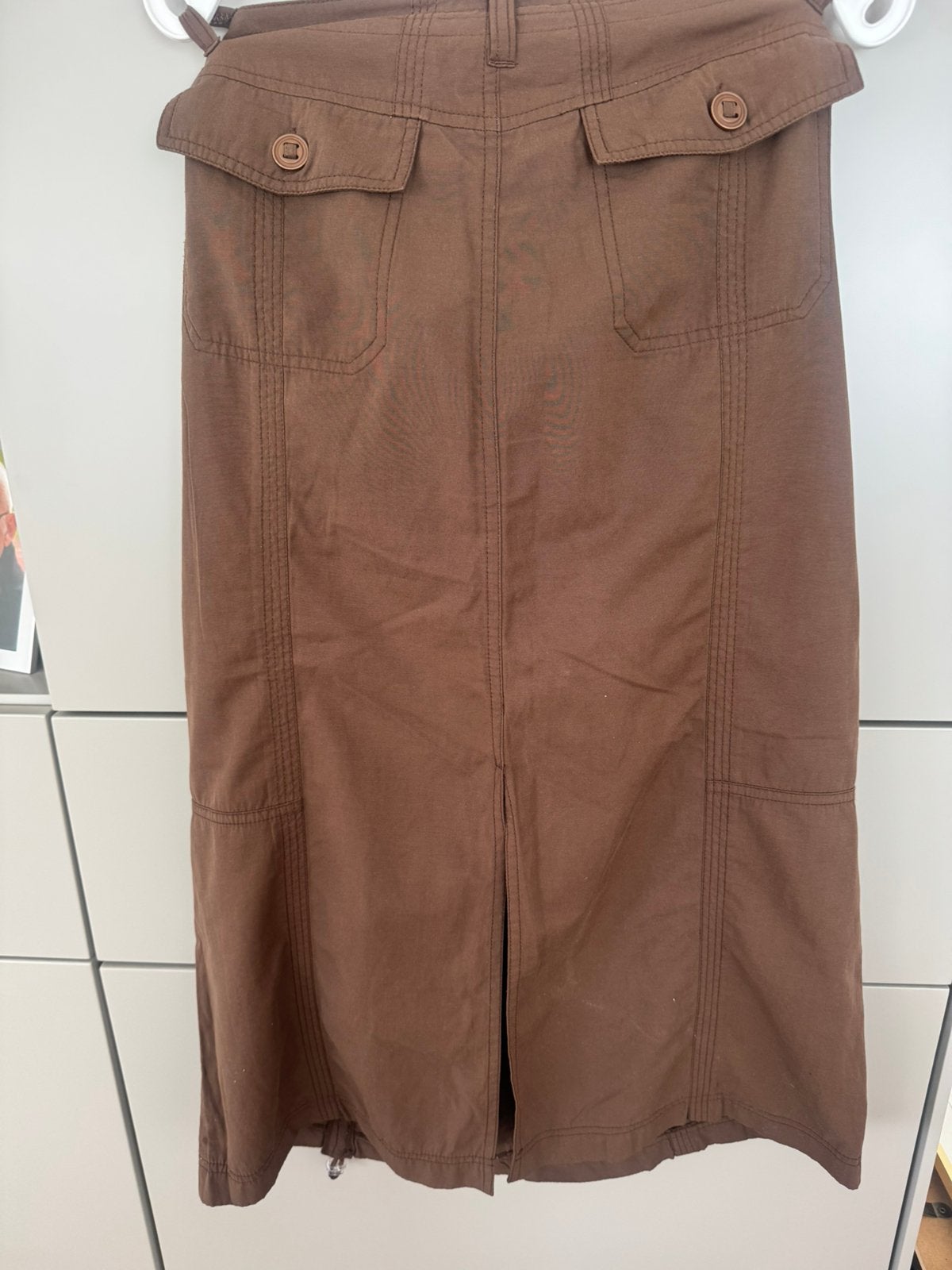 Lange rok, Bruin, Maat 42/44 (L), Ophalen of Verzenden, Gedragen