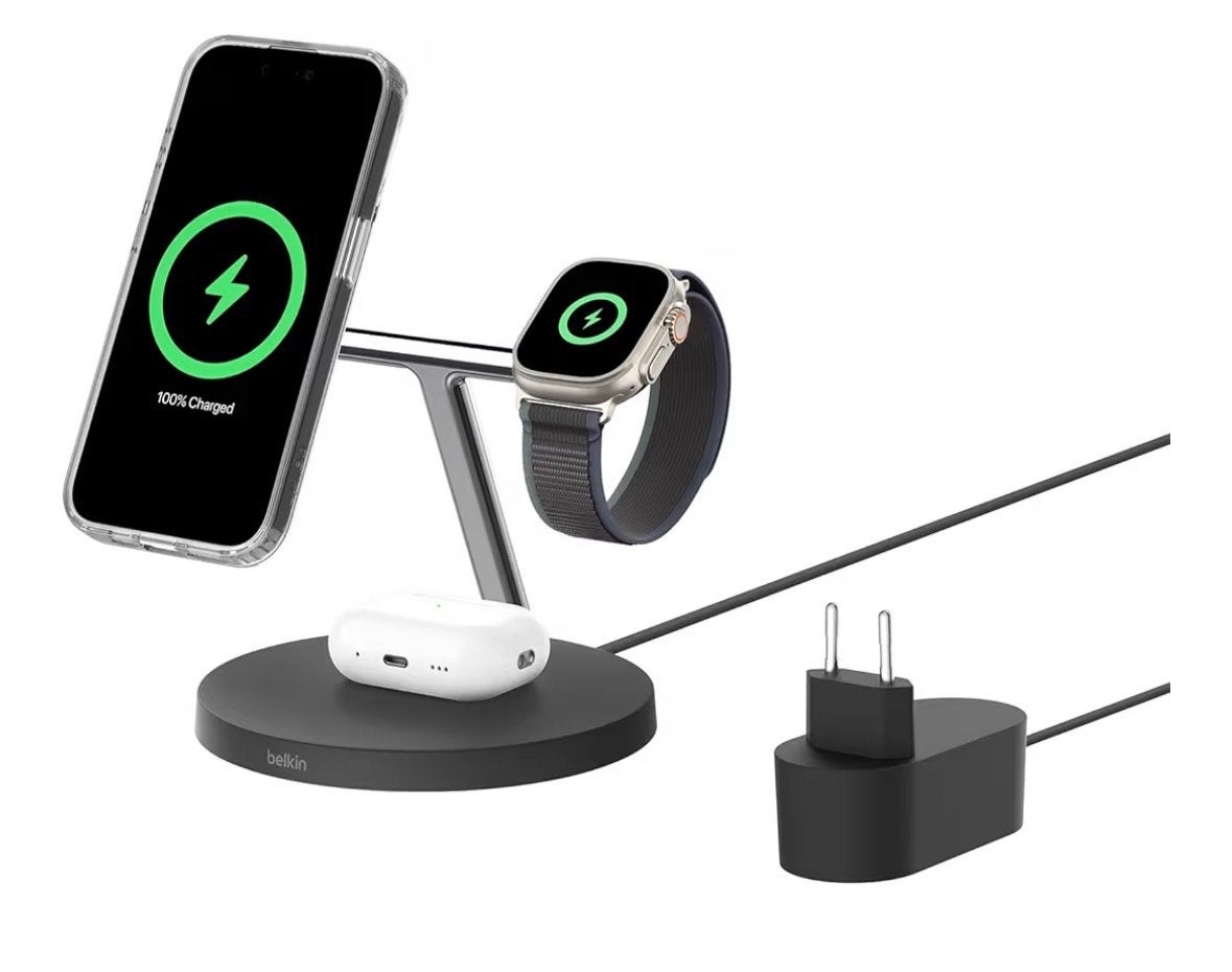 Belkin BoostCharge 3-in-1 Qi2 Oplader voor Apple apparaten, Telecommunicatie, Mobiele telefoons | Telefoon-opladers, Draadloze oplader