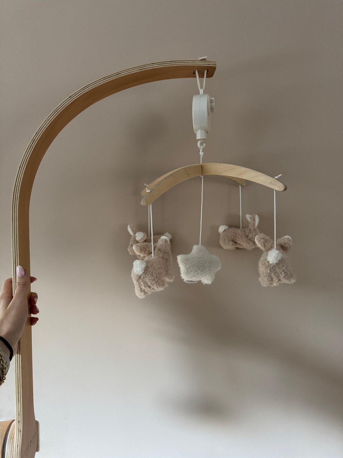 Little Dutch Muziekmobiel met konijntjes, Kinderen en Baby's, Ophalen of Verzenden, Zo goed als nieuw, Mobiel, Met geluid