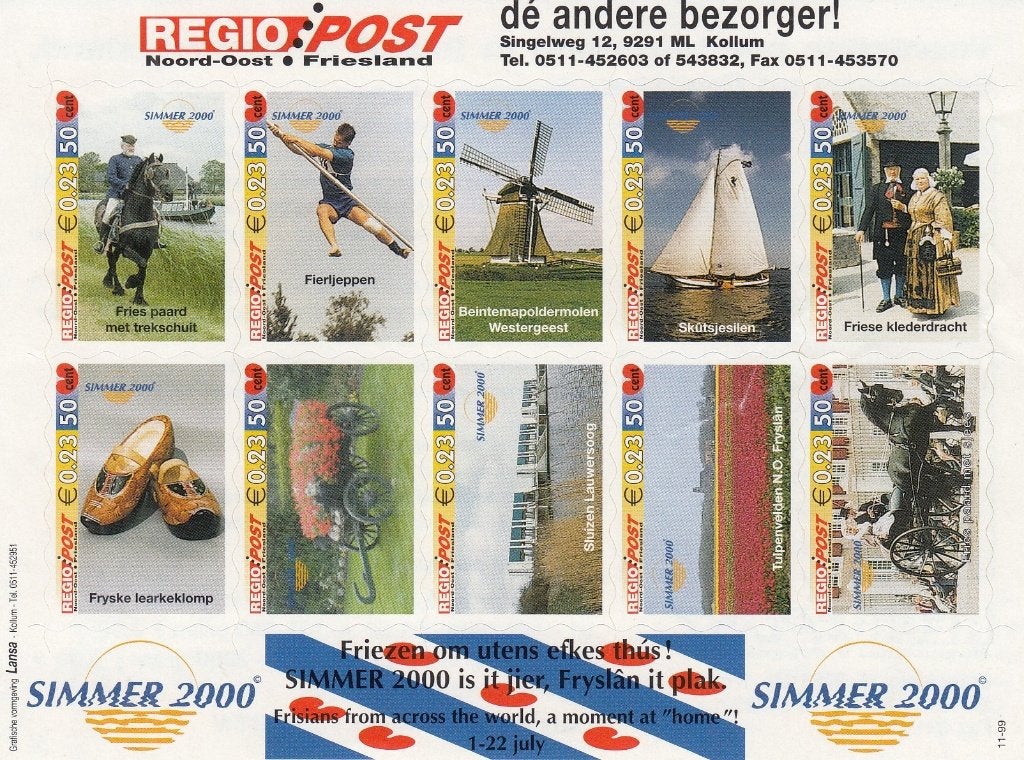 Friesland- Regiopost Kollum (Friesland)-2004- Bezienswaardig, Postzegels en Munten, Verzenden, Na 1940, Postfris