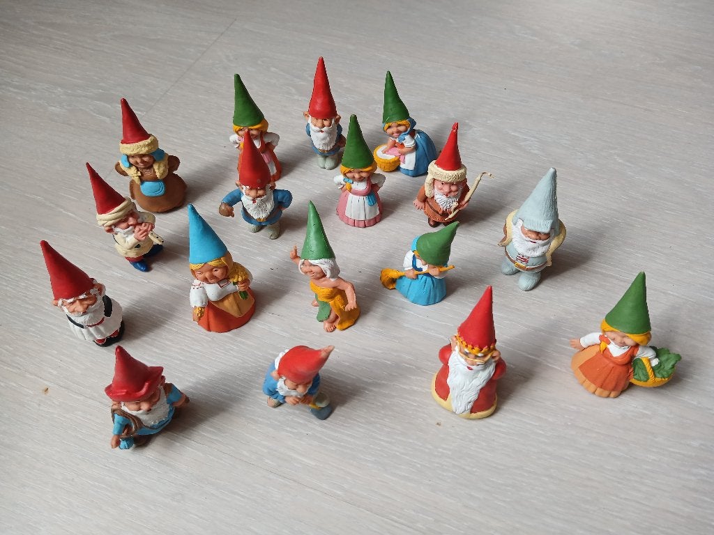 17x David de Kabouter poppetjes (rond 1988), Verzamelen, Poppetjes en Figuurtjes, Ophalen of Verzenden, Zo goed als nieuw