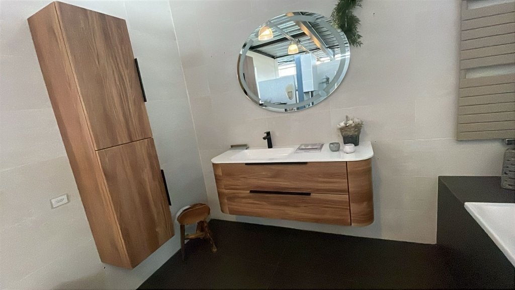 Laguna-orbis wastafelmeubel met hoge kast, Ophalen, Nieuw, 50 tot 100 cm, 150 tot 200 cm