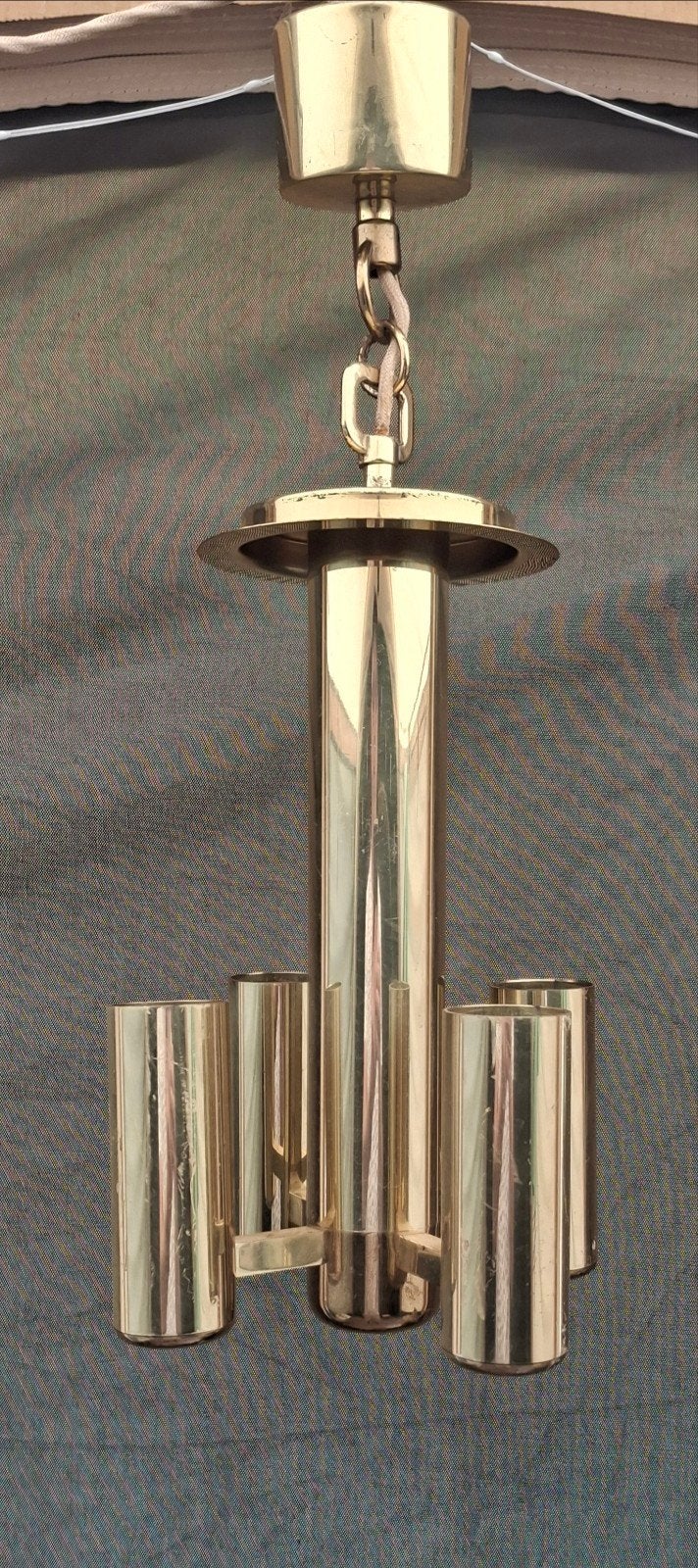 Kaiser Leuchten messing vintage hanglamp., Ophalen of Verzenden, Zo goed als nieuw