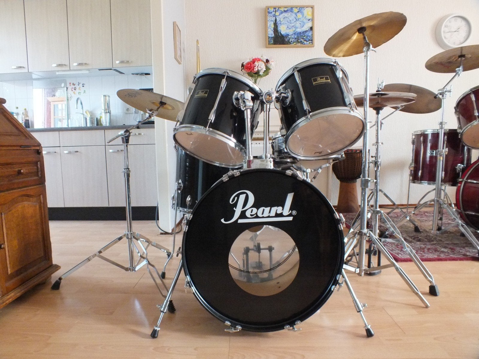 Pearl Export Series drumstel met Paiste bekkens