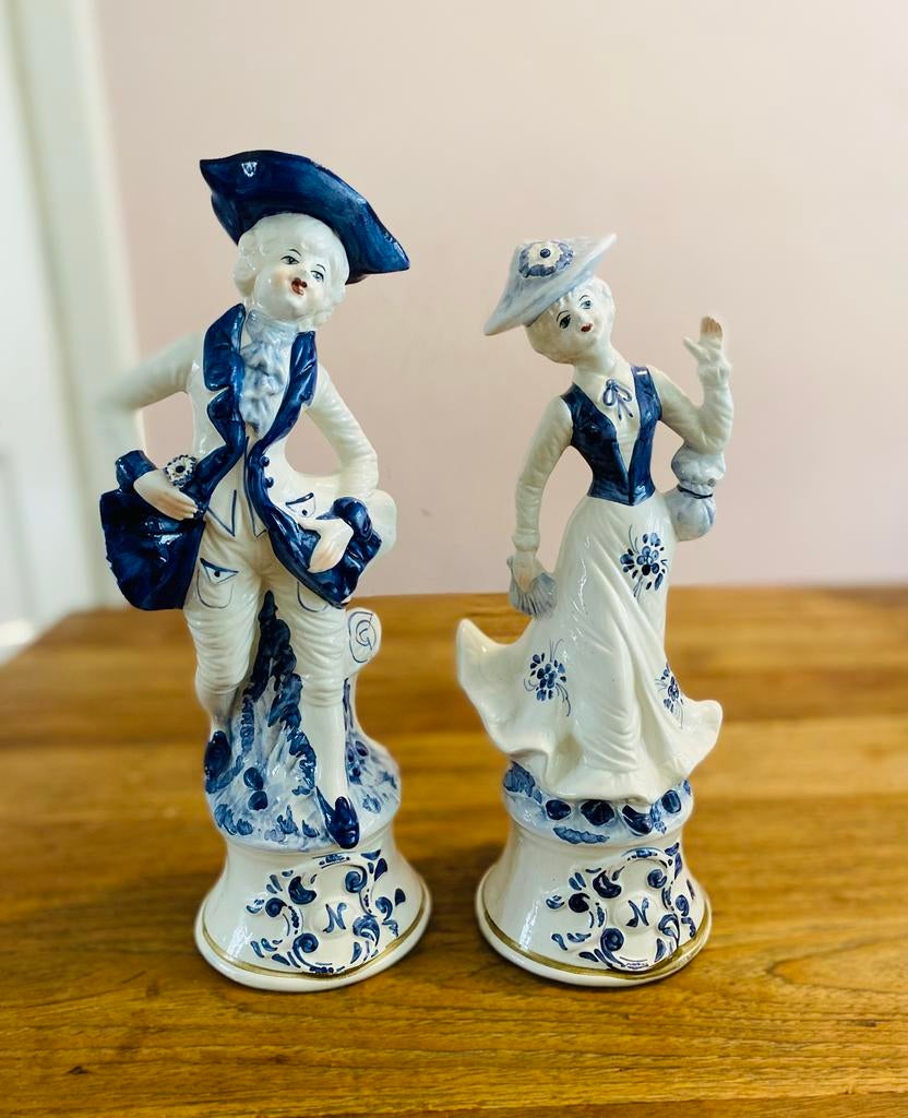 Capodimonte porselein man en vrouw, Antiek en Kunst, Ophalen of Verzenden