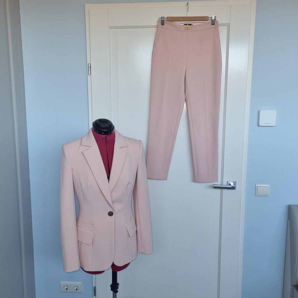 Elisabetta Franchi broekpak, mt IT42, Kleding | Dames, Ophalen of Verzenden, Zo goed als nieuw, Roze