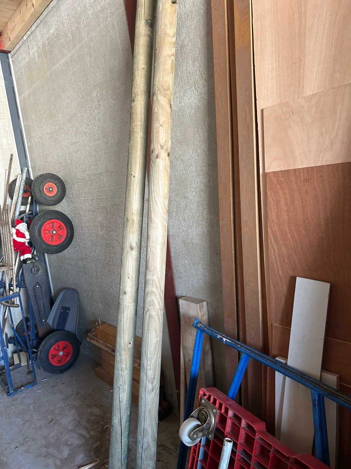 2 stuks €25 Schommelpalen - Robuust en Duurzaam Hout, Ophalen, Gebruikt, 250 cm of meer, Palen
