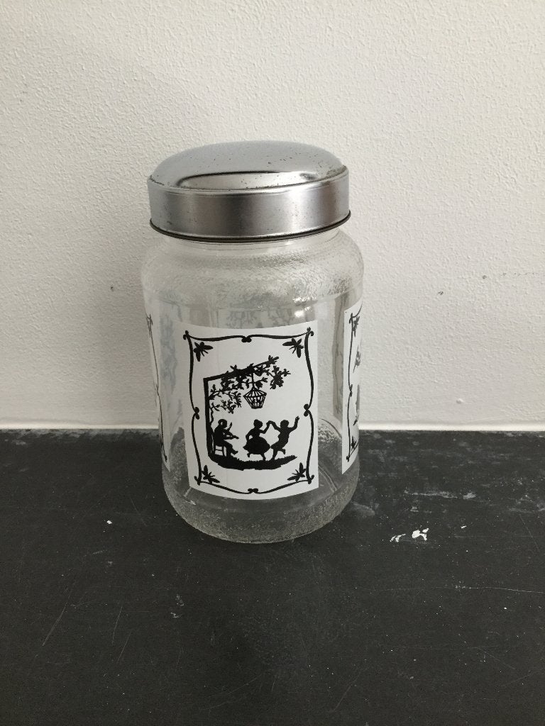 Vintage Nescafé glazen voorraadpot – vier jaargetijden, Verzamelen, Ophalen of Verzenden, Huis en Inrichting