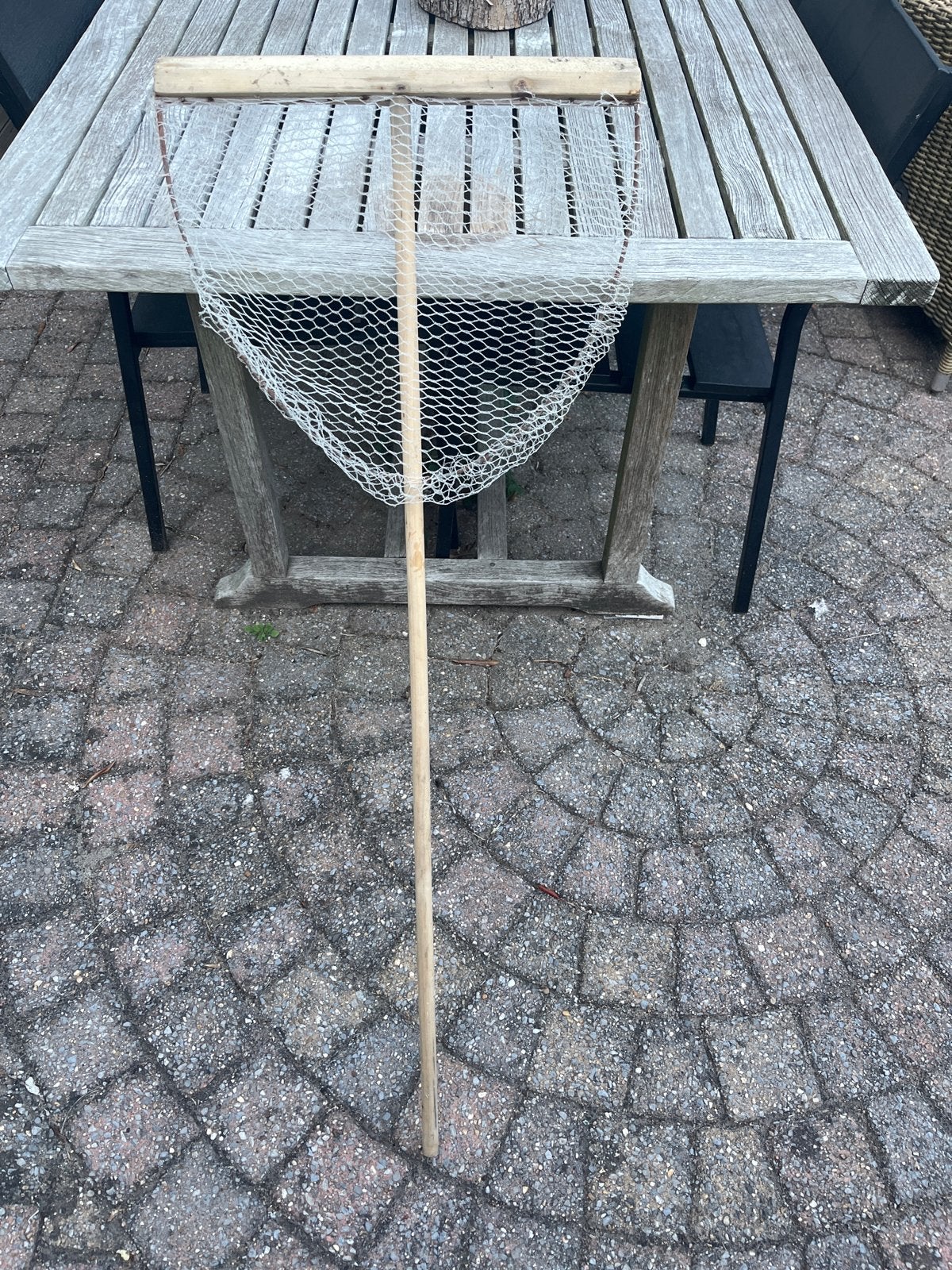 Schepnet/garnalennet met houten steel, Watersport en Boten, Ophalen, Gebruikt, Net of Fuik