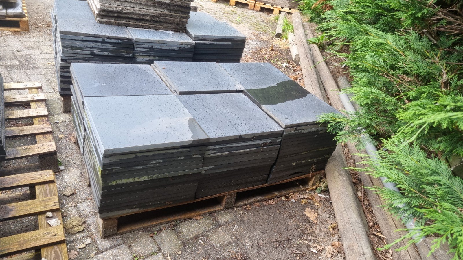 36,5m2 graniet terrastegels 40x40cm 2,5cm dik te koop, Ophalen, Natuursteen, Terrastegels