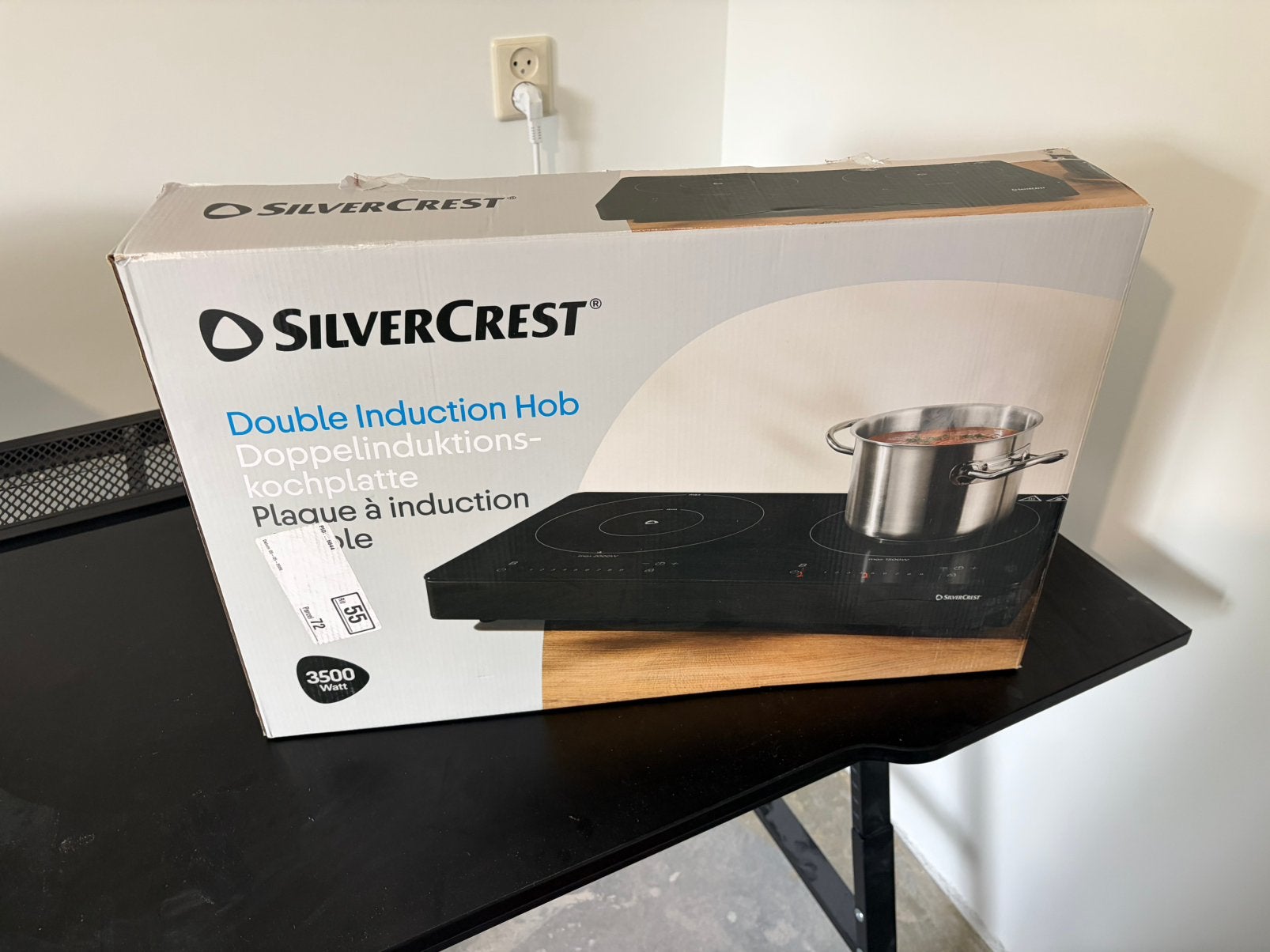 Silvercrest tweepits inductiekookplaat, Witgoed en Apparatuur, Kookplaten, Verzenden, 3 kookzones of minder, Zo goed als nieuw